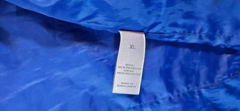 Fashion Bug Blue Hooded Rain Jacket Size XL Waterproof Windbreaker Coat